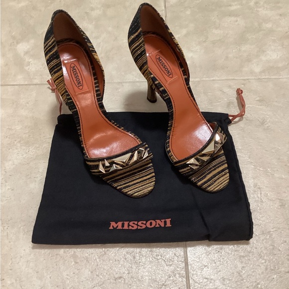 Missoni Tess.Riga Lurex 4.5 inch Pumps, Size 9 - Picture 3 of 11